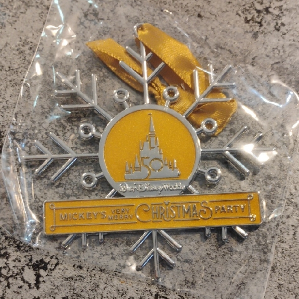 Disney Gold and Silver Snowflake Ornament